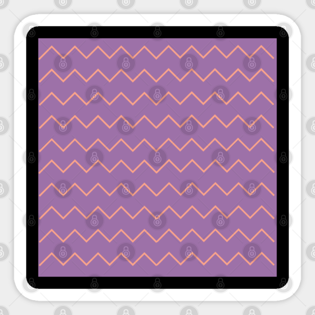 Purple Zigzag Pattern Pattern Mask Sticker Teepublic 